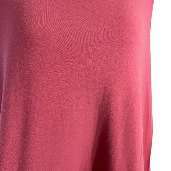 Vince Camuto Pink Sleeveless Tank Top Blouse Size Large Chiffon Hem Trim Flowy - Picture 6 of 7